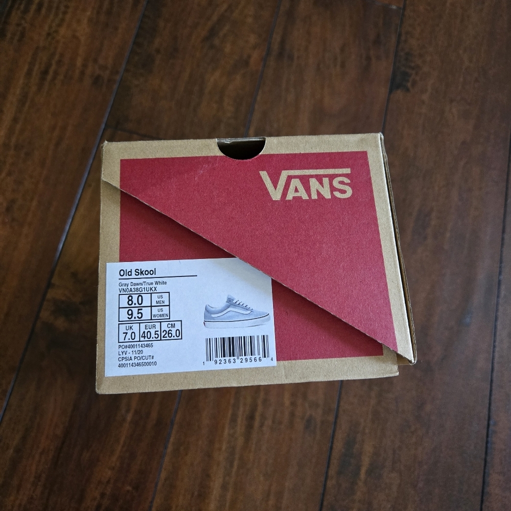 VANS Off The Wall Old Skool Gray Dawn/True White #VN0A38G1UKX, US Men 8 Wm 9.5 - Picture 11 of 12